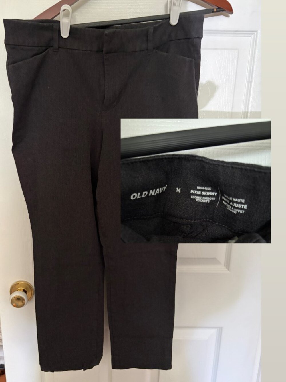Old Navy Pixie Skinny Dress Pants Grey size 14